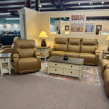 Maverly Pecan Reclining Loveseat with Cupholder