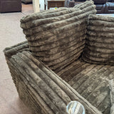 Chocolate Casual Chaise Accent Chair with Throw Pillows Chair