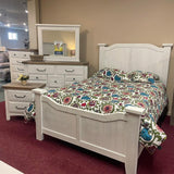 Queen White Arch Bed