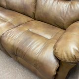 Saddle Leather Zaynah Loveseat