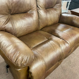 Saddle Leather Zaynah Loveseat