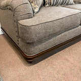 Skyler Loveseat with Wood Trim