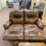 Saddle Leather Zaynah Loveseat