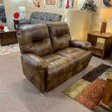 Saddle Leather Zaynah Loveseat