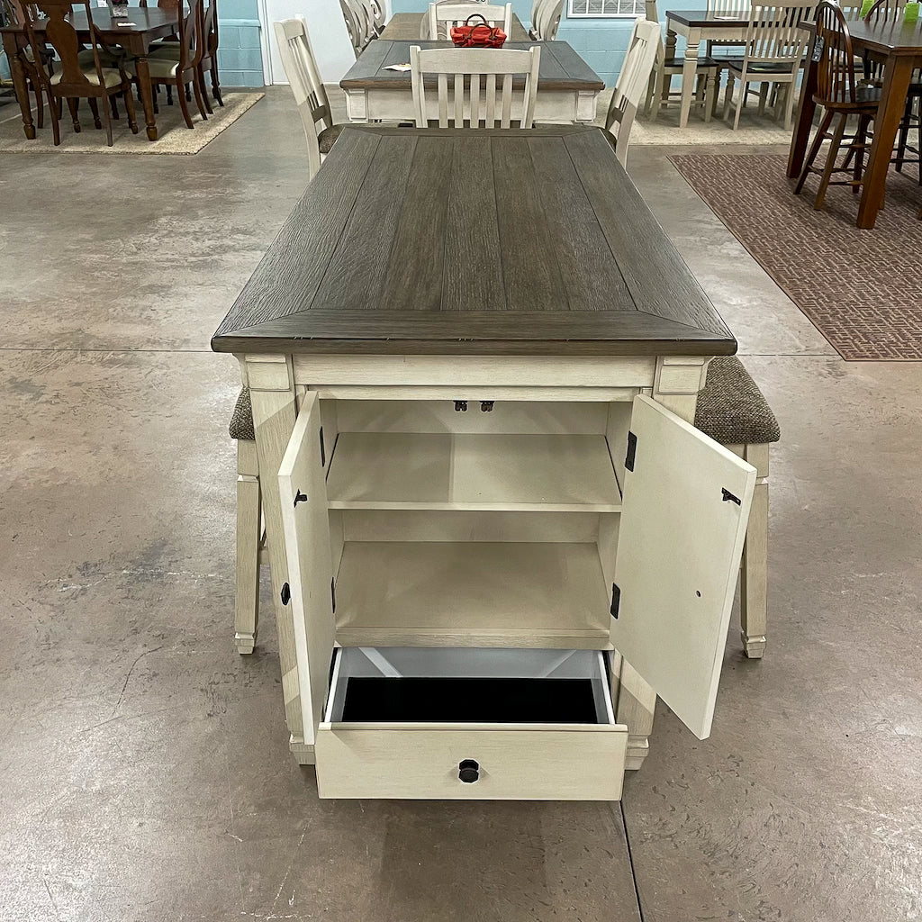 Brookstone Counter Height Dining Table and 4 Stools