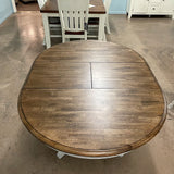 White Chenille Table & 4 Chairs