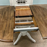 White Chenille Table & 4 Chairs