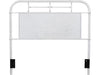 King Metal Headboard - White
