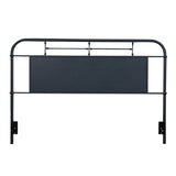 King Metal Headboard - Navy