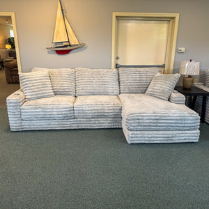 Gray Casual Chaise Sofa