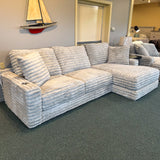 Gray Casual Chaise Sofa