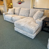 Gray Casual Chaise Sofa