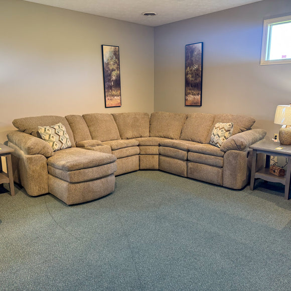 Seneca Urban Walnut Power Reclining Sectional