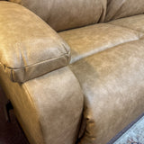 Maverly Pecan Reclining Loveseat with Cupholder