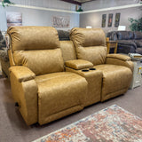 Maverly Pecan Reclining Loveseat with Cupholder