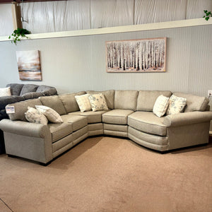 Brantley Tweed Power Reclining Sectional with Cuddler