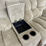 Everlasting Platinum Power Reclining Loveseat with Console