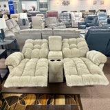 Everlasting Platinum Power Reclining Loveseat with Console