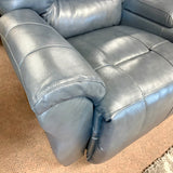 Steel Leather Unity Console Power Reclining Loveseat