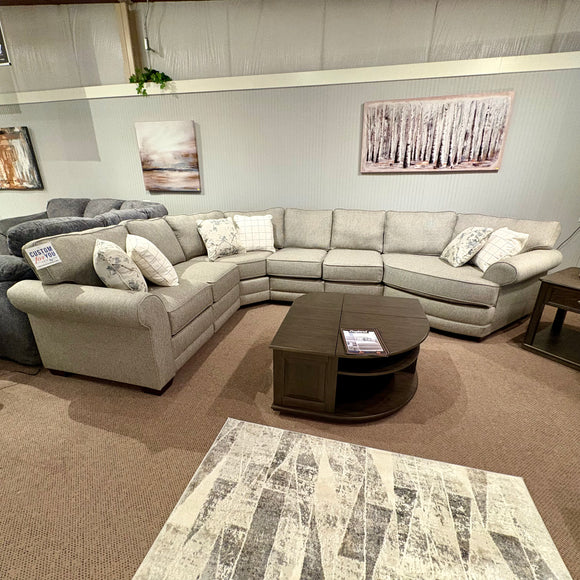 Brantley Tweed Power Reclining Sectional with Cuddler