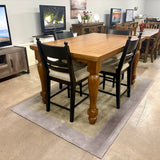 Farmhouse Counter Height Table & 4 Barstools