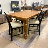 Farmhouse Counter Height Table & 4 Barstools