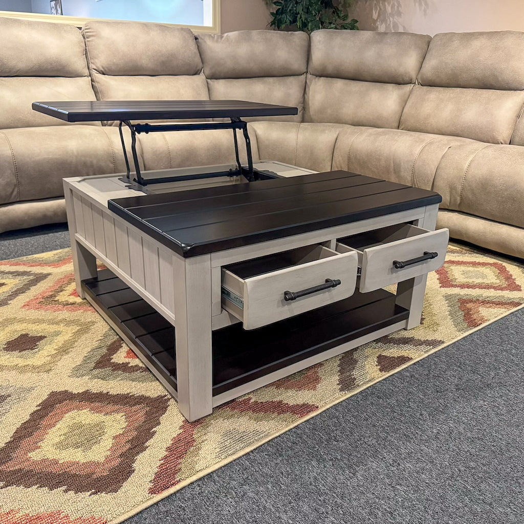 Lift top gray coffee table hotsell