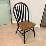 Black Chenille Leg Table & 6 Chairs