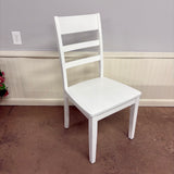 Transitional White Table & 2 Chairs