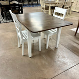 Transitional White Table & 2 Chairs