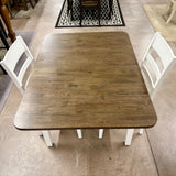 Transitional White Table & 2 Chairs