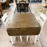 Transitional White Table & 2 Chairs
