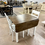 Transitional White Table & 2 Chairs