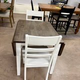 Transitional White Table & 2 Chairs