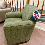 Kaylee Olive Swivel Barrel Arm Chair
