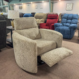 Corllini Taupe Swivel Recliner