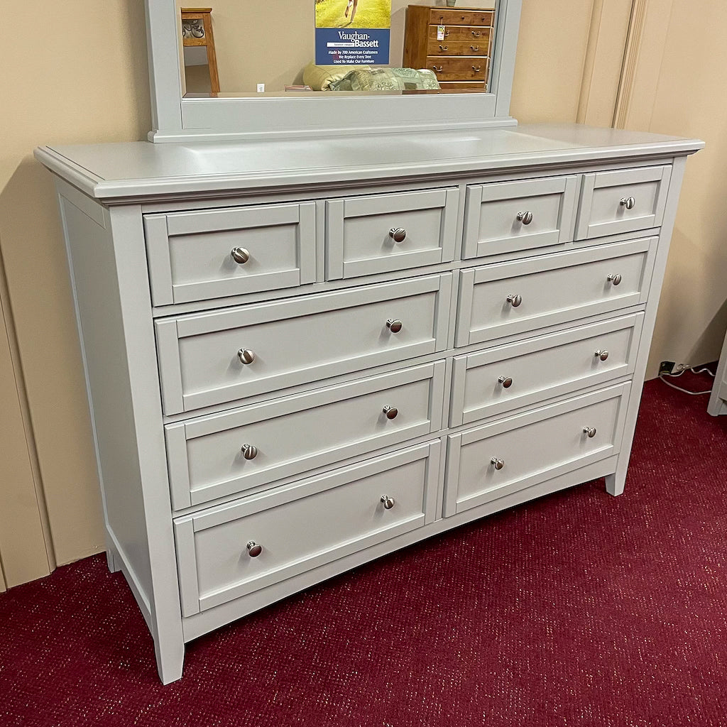 wayfair grey dresser Moe Grey Triple Dresser & Mirror