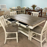 Brookstone Counter Height Dining Room Table & 4 Barstools
