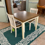 Simple Turning Leg Table & 2 Chairs