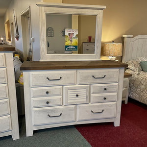 White Arch Dresser & Mirror