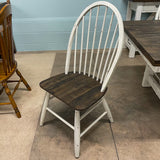 White Farmhouse Rectangular Table & 6 Chairs