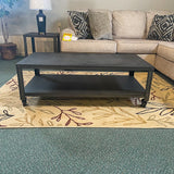 Metal Coffee Table & 2 End Tables