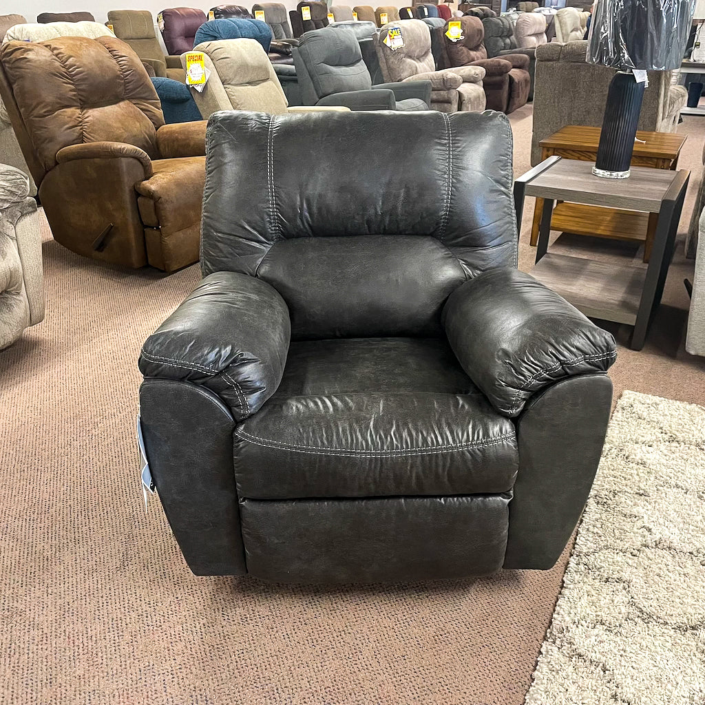 Gray rocker store recliner